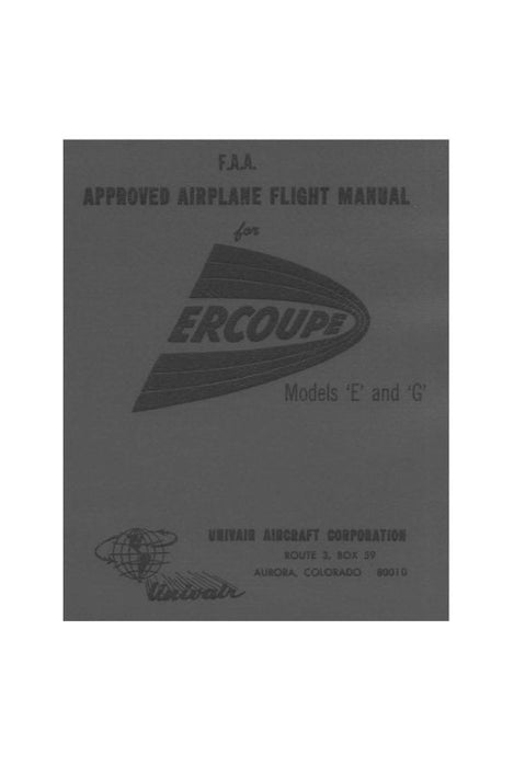 Ercoupe  415 E thru G Flight Manual (ER415E,G-48-F-C)