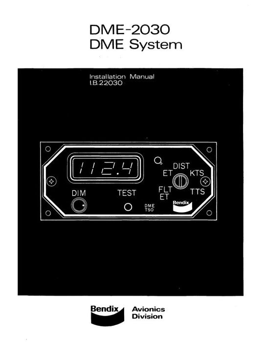 Bendix DME-2030 DME System Installation (IB-22030)