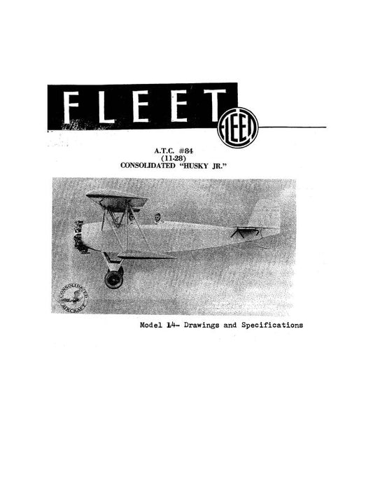 Fleet Model 14 Drawings & Aircraft Specifications (FEMOD14-SP-C)