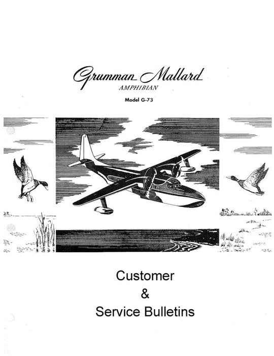 Grumman G-73 Mallard 1954 No.84 Customer & Service Bulletins (GRG73-54-SLB-C)