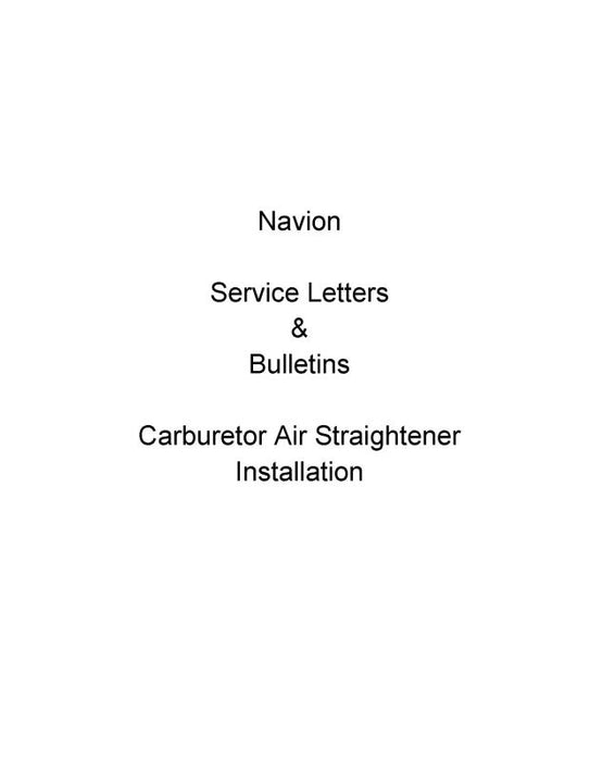 Navion  1947 Service Letters, Bulletins (NO.-12)