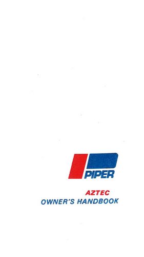 Piper PA23-250 Aztec C 1964-65 Owner's Manual (753-665)