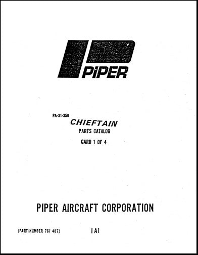 Piper PA31-350 Chieftain Parts Catalog (761-487)