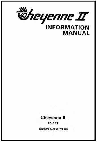 Piper PA-31T Cheyenne II 1980-83 Pilot's Information Manual (761-703)