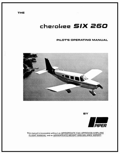 Piper PA32-260 Cherokee Six 260 1974-76 Pilot's Information Manual (761-558)
