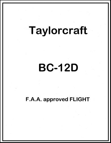 Taylorcraft BC-12D Flight Manual (TABC12DF)