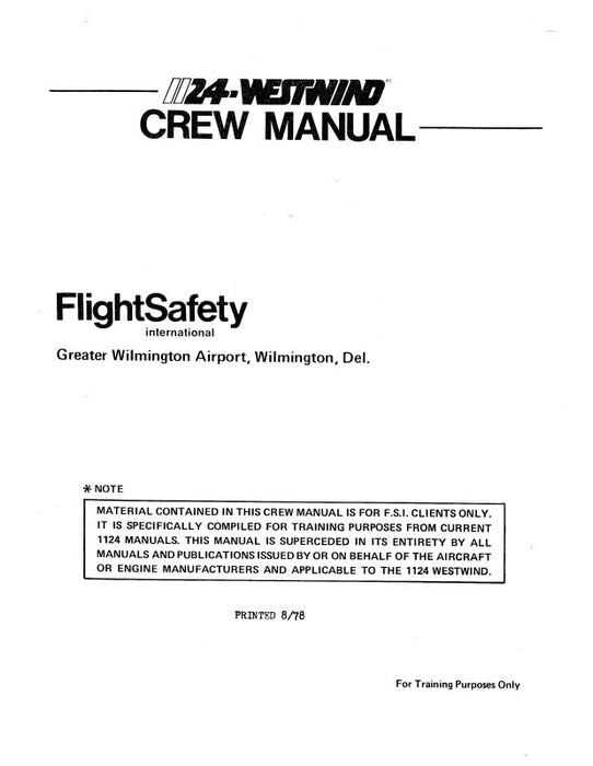Aero Commander 1124 Westwind Crew Manual (AC-1124-OP-C)