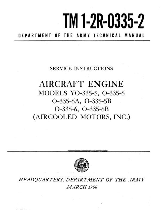 Franklin YO,O-335-5,5A,5B,6,6B 1960 Maintenance Manual (1-2R-0335-2)