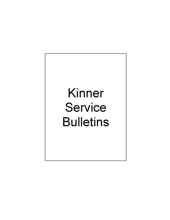 Kinner Service Bulletins Kinner Engine Service Letters & Bulletins (KNALLMODEL-SLBC)
