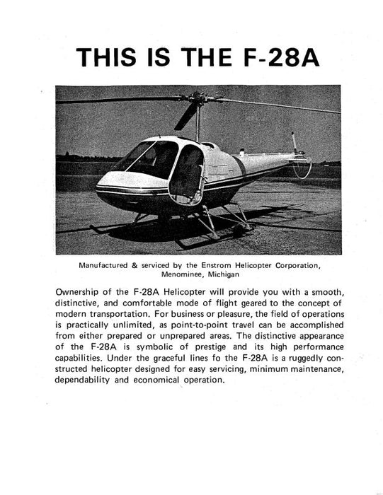 Enstrom F-28 1968 Illustrated Parts Manual (ENF28A-68-P-C)