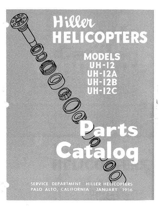 Hiller Helicopters UH-12,A,B,C 1956 Parts Catalog (HIUH12,A-56-P-C)