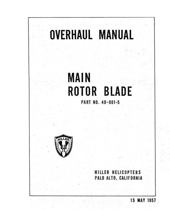 Hiller Helicopters UH-12,A,B,C 1957 Overhaul Manual (HIUH12,A-57OHC)