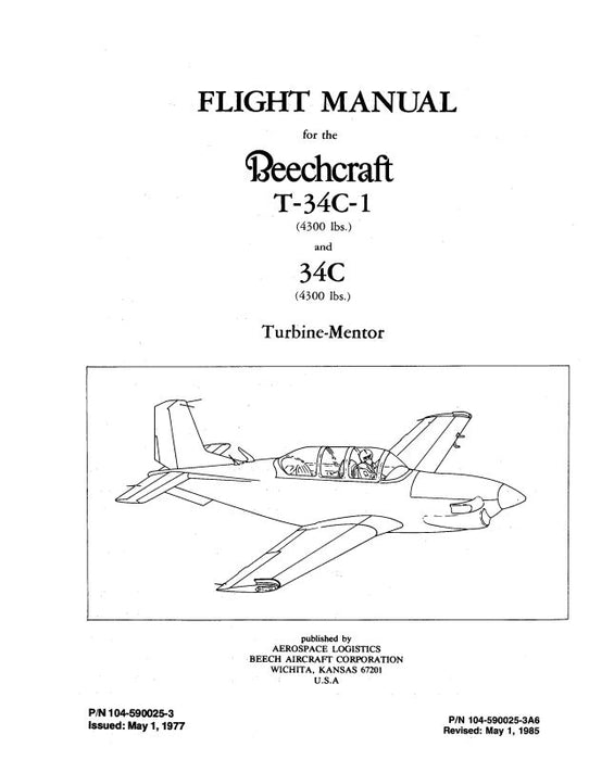 Beech T-34C-1 Series Flight Manual (104-590025-3)