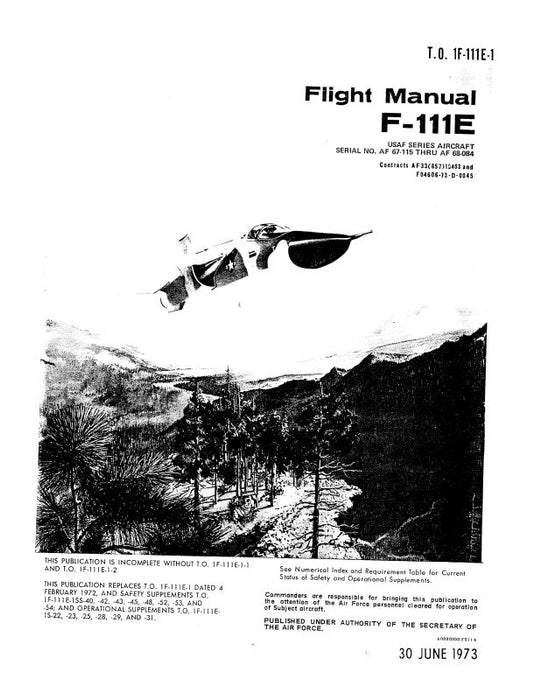 Consolidated F-111E 1973 Flight Manual (1F-111E-1)