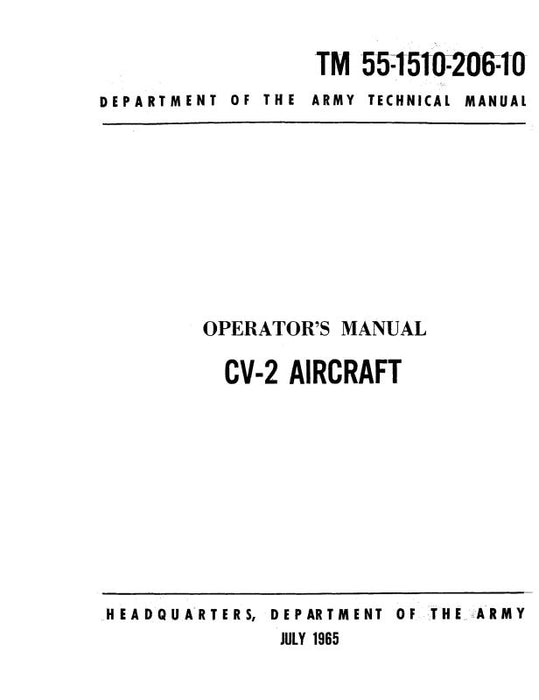 DeHavilland CV-2 1965 Operator's Manual (55-1510-206-10)