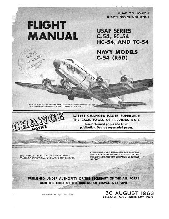 Douglas C-54,EC-54,HC-54.TC-54 1963 Flight Manual (1C-54D-1)