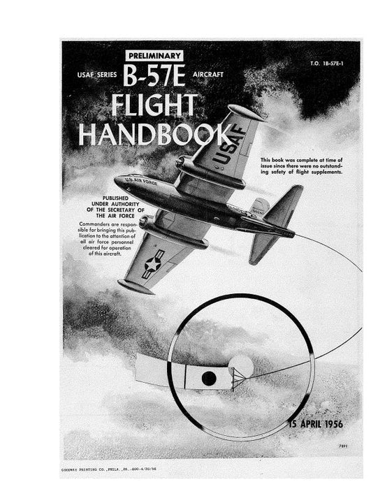 Martin B-57E 1956 Flight Handbook (1B-57E-1)