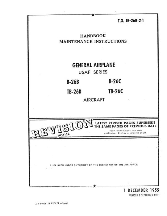 McDonnell Douglas B-26B,C, TB-26B,C & JD-1 Navy Maintenance Instructions (1B-26B-2-1)