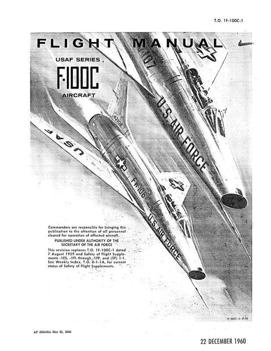 North American F-100C 1960 Flight Manual (1F-100C-1)
