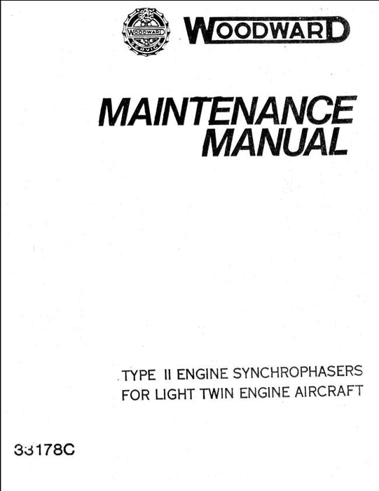 Woodward Type II Engine Synchrophasers for Light Twin Engine Aircraft Maintenance Manual (33178C)