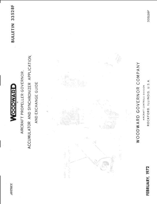 Woodward Accumulator & Synchronizer Application & Exchange Guide (Bulletin 33528F)