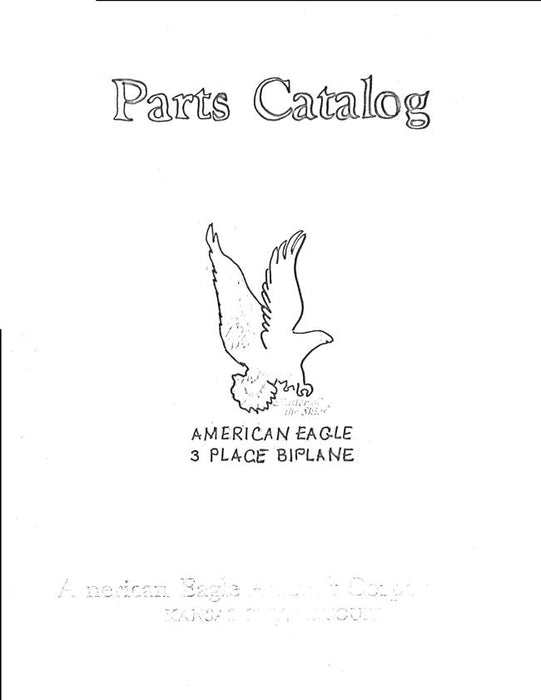 American Eagle 3 Place Biplane Parts Catalog