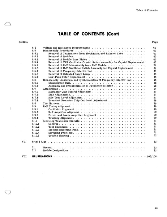 Collins 17L-7 1959 Instruction Book (520-5606-00)