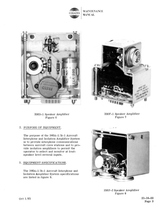 Collins 346A-1-346B-1 Maintenance Manual with Installation Data (520-0758053-001114)