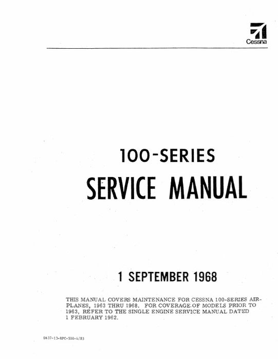 Cessna 100 Series 1963-68 Maintenance Manual