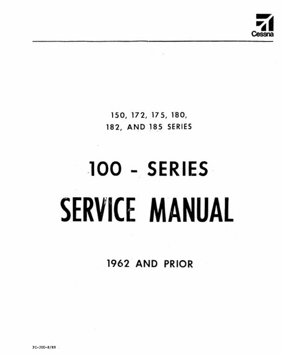 Cessna 100 Series 1962 & Prior Maintenance Manual