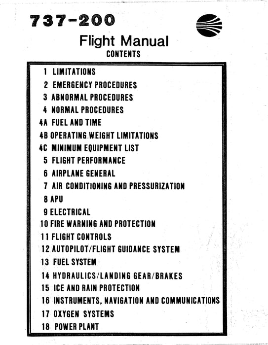 Continental Airlines 737-200 Flight  Manual (Continental Airlines)