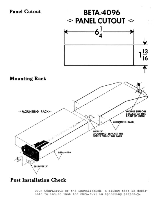 Genave Beta 4096 ATC Transponder Installation Manual