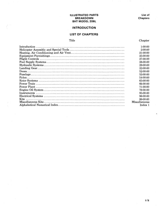 Bell Helicopter 206L 1976 Helicopter Illustrated Parts Catalog