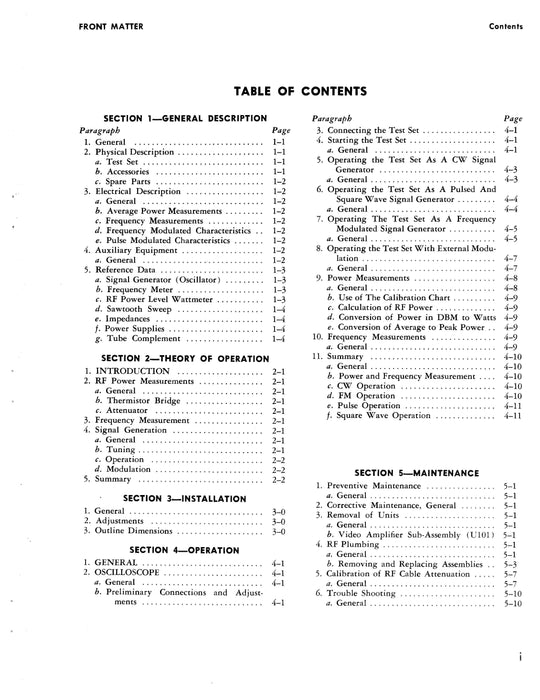 General Communication Company Model BHX (P-280) Test Set Instruction Book (GCP280-IN-C)