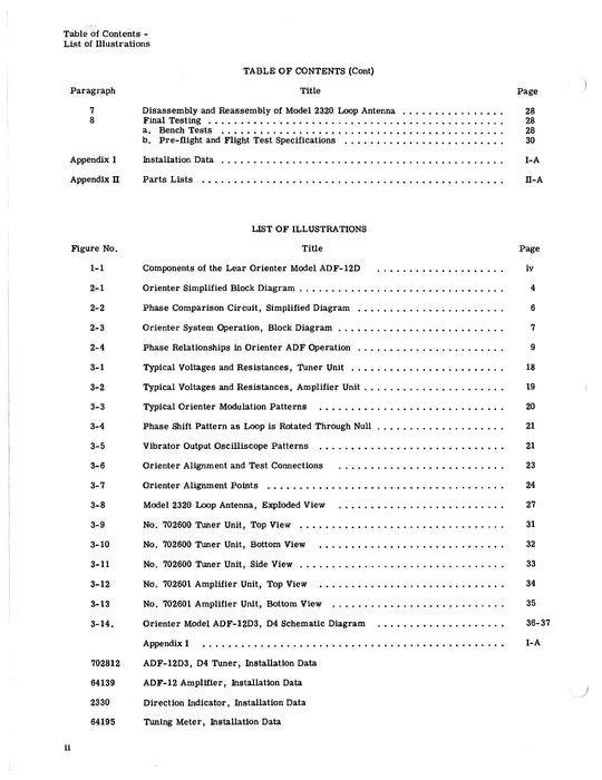 Learjet ADF-12D3,4 Maintenance Manual (LEADF12D3,4-M-C)