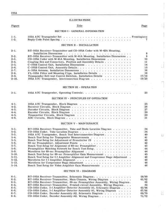 Aircraft Radio Corporation ARC 105A ATC Transponder Instruction Book (AR105A-IN-C)