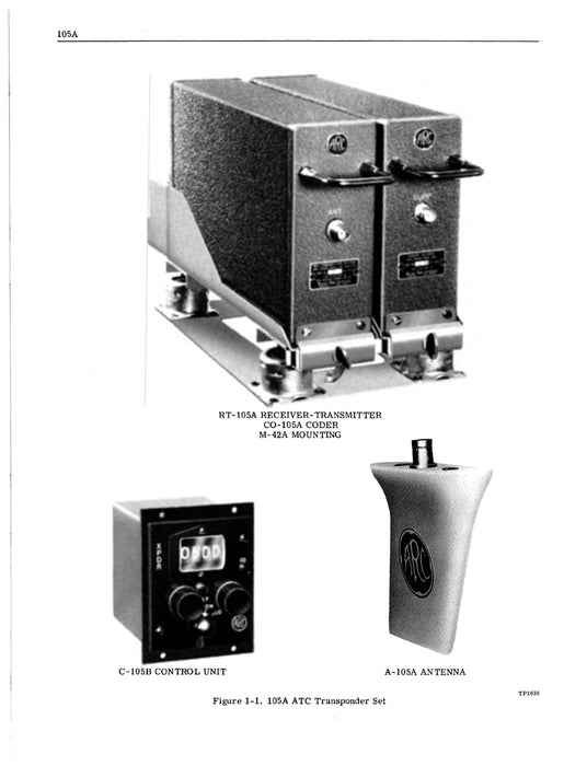 Aircraft Radio Corporation ARC 105A ATC Transponder Instruction Book (AR105A-IN-C)