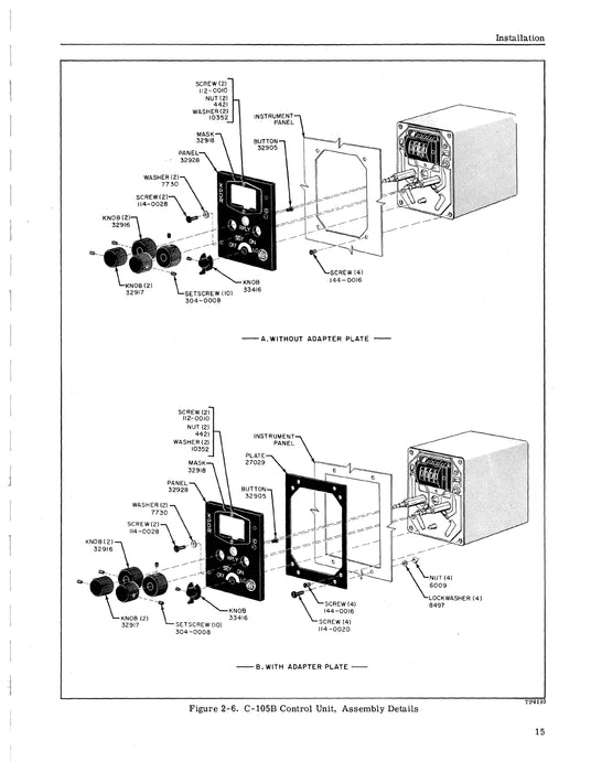Aircraft Radio Corporation ARC 105A ATC Transponder Instruction Book (AR105A-IN-C)