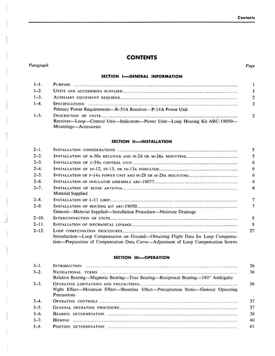 Aircraft Radio Corporation ARC 21A Automatic Direction Finder Instruction Manual (AR21A-IN-C)