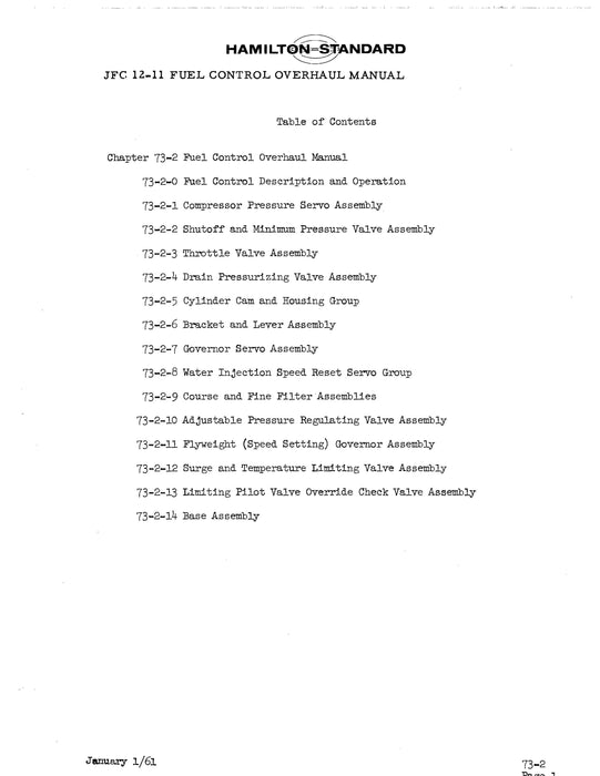 Hamilton Standard JFC 12-11 Jet Fuel Control Overhaul Manual 1958 (F 3002)