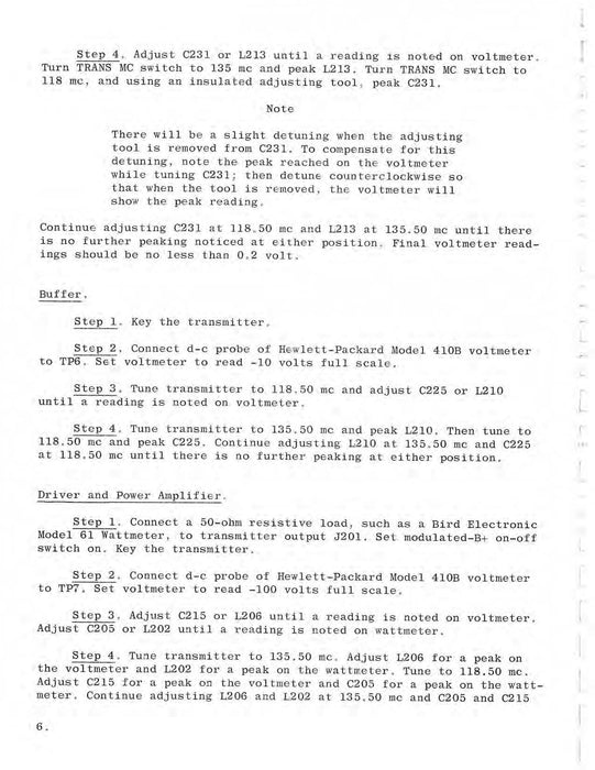 Aircraft Radio Corporation ARC 317A Communication Navigation Set Adjustment & Alignment Manual (ARC317A-AA-C)