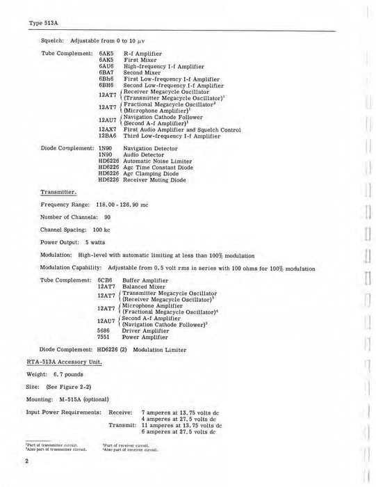 Aircraft Radio Corporation ARC 513A Communication Navigation Set Instruction Book (AR513A-IN-C)