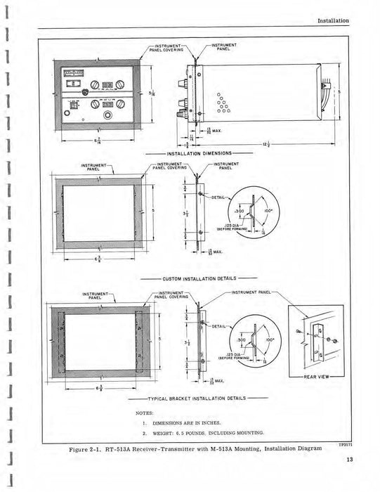 Aircraft Radio Corporation ARC 513A Communication Navigation Set Instruction Book (AR513A-IN-C)
