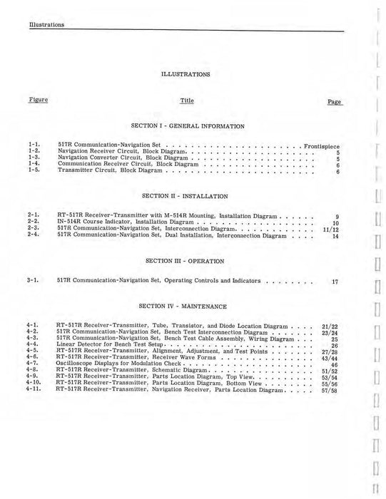 Aircraft Radio Corporation ARC 517R Communication Navigation Set Instruction Book (ARC517R-IN-C)