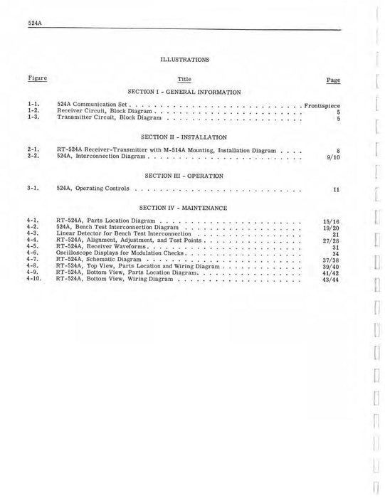 Aircraft Radio Corporation 524A Communication Set Instruction Book (ARCIB-524A(1968)