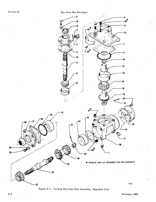 Hiller UH-12E, UH12-L Cooling Fan Gear Box Assembly 1981 Overhaul Manual (Part Nos. 74155-3, 74180, 74200, 74200-3)