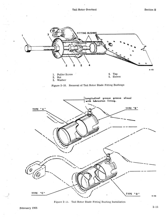 Hiller UH-12E, UH-12L Tail Rotor Assembly 1981 Overhaul Manual (Part Nos. 55044, 55044-5, 55044-9, 55044-15)