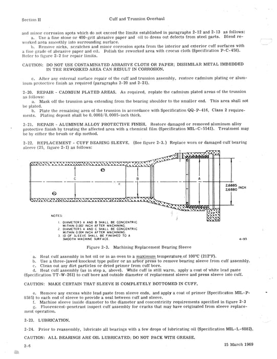 Hiller UH-12E Series Control Rotor Cuff & Trunnion Assembly 1981 Overhaul Manual (Part Nos. 36123-11, 36123-19)