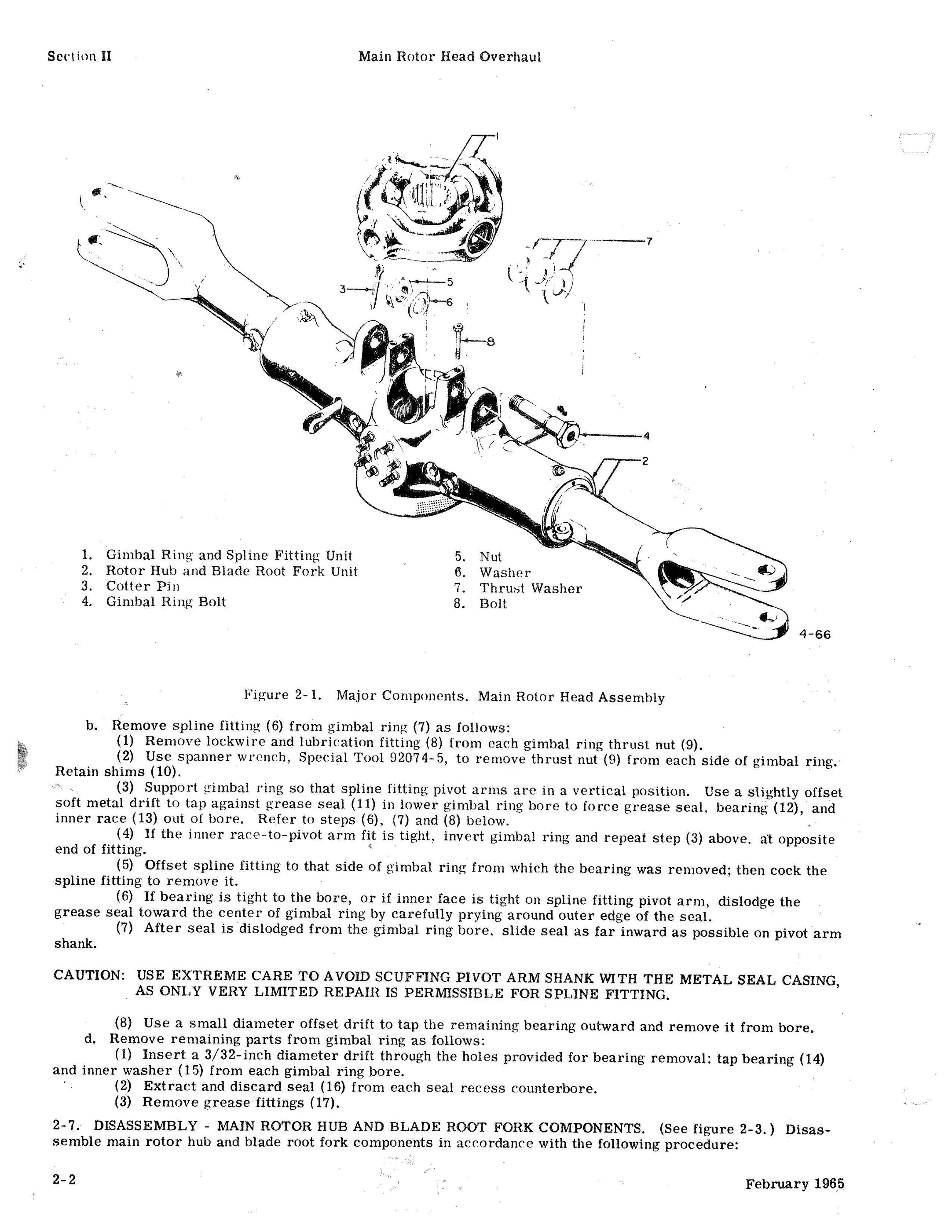 Hiller UH-12E Series Main Rotor Head Assembly 1981 Overhaul Manual (Pa ...