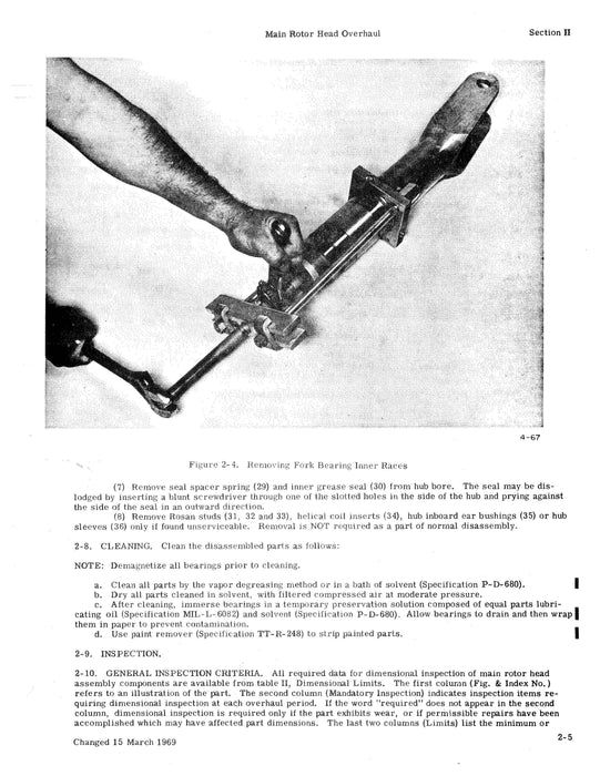 Hiller UH-12E Series Main Rotor Head Assembly 1981 Overhaul Manual (Part Nos. 51439-7, 51439-19)